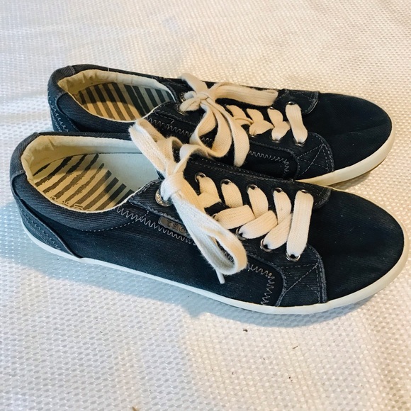 Taos navy blue Canvas Sneakers with White Laces - Picture 4 of 9